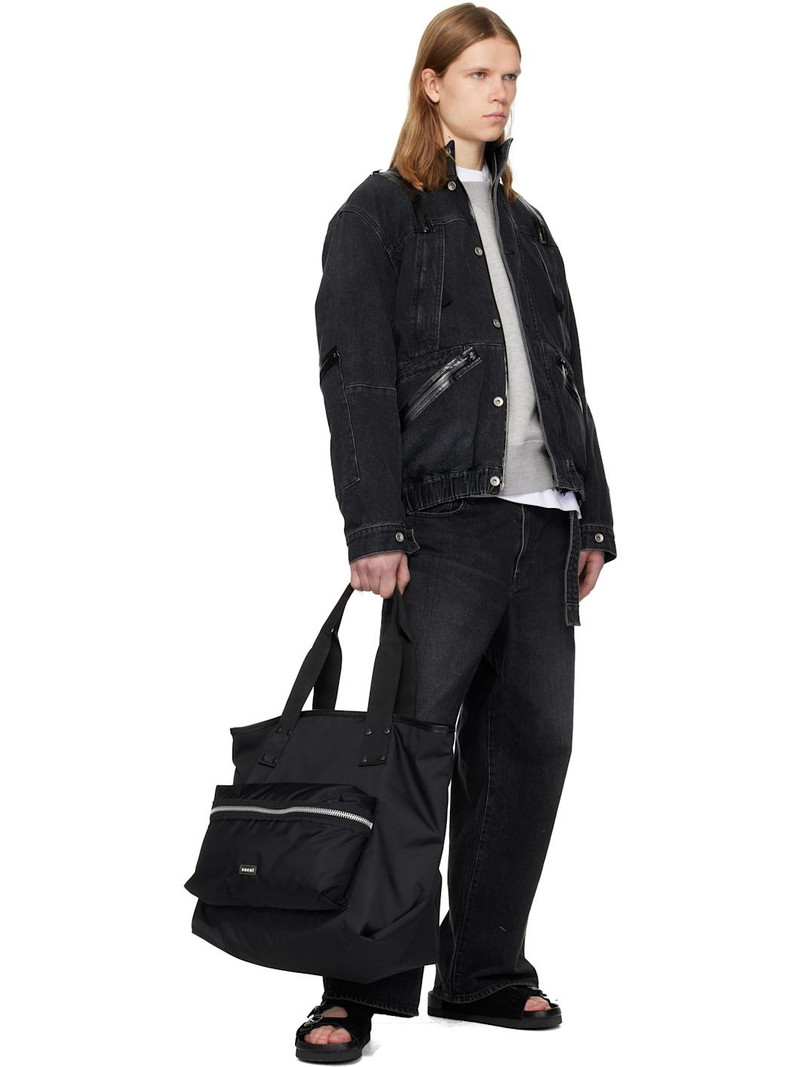 sacai Black Blouson Denim Jacket outlook