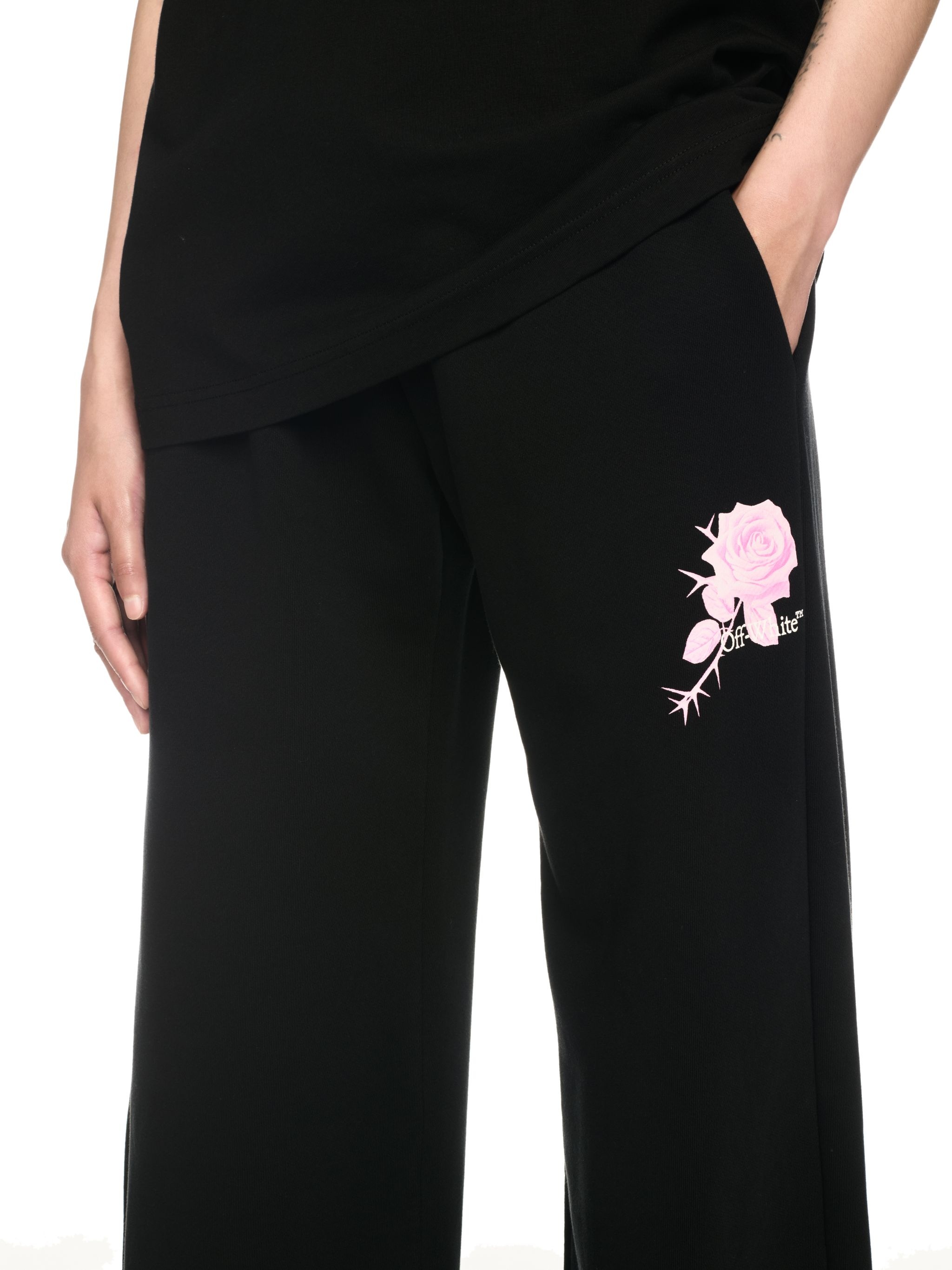 Black Rose Arrow Sweatpants - 5
