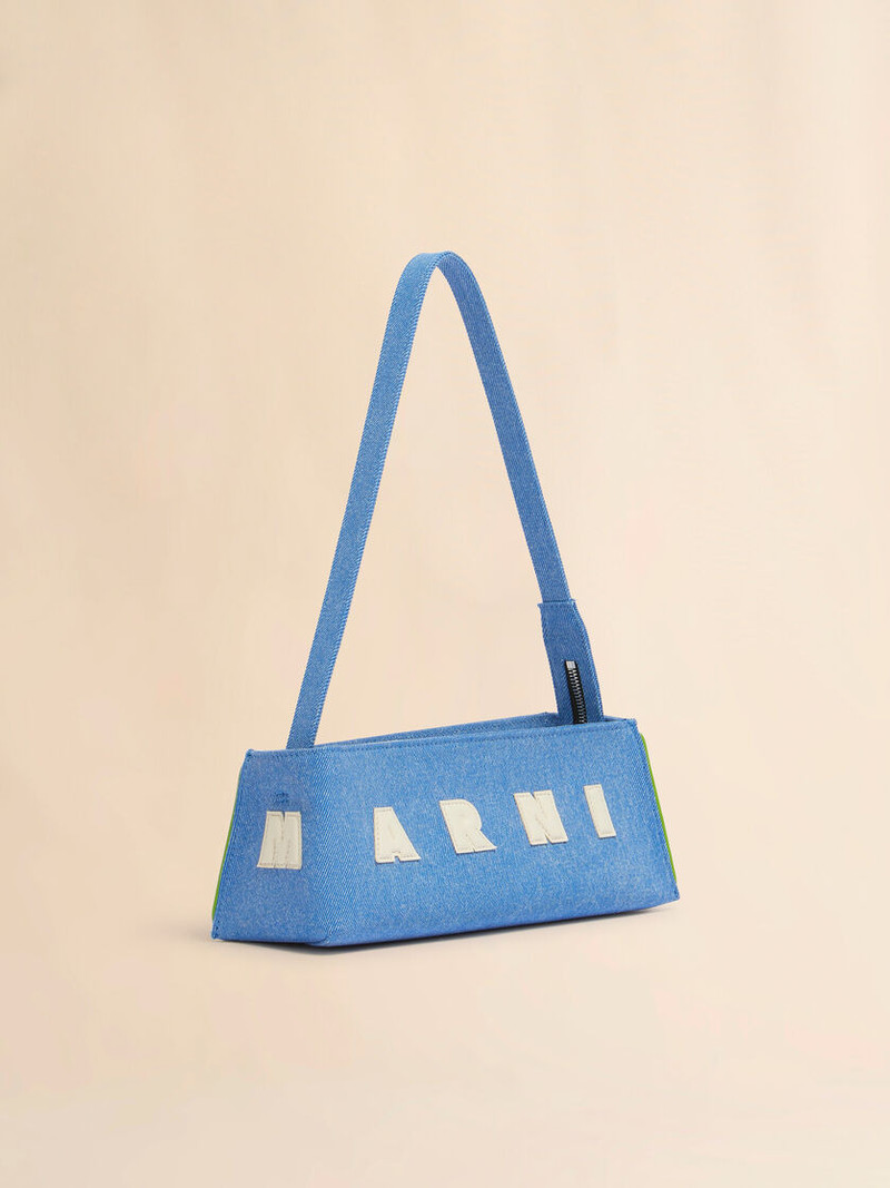 BLUE DENIM MUSEO BAGUETTE BAG 1