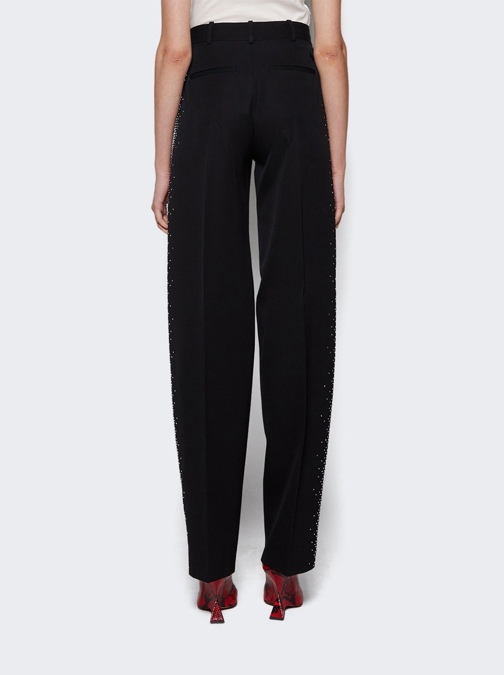 THE ATTICO Jagger Long Pants Black And Silver thewebster