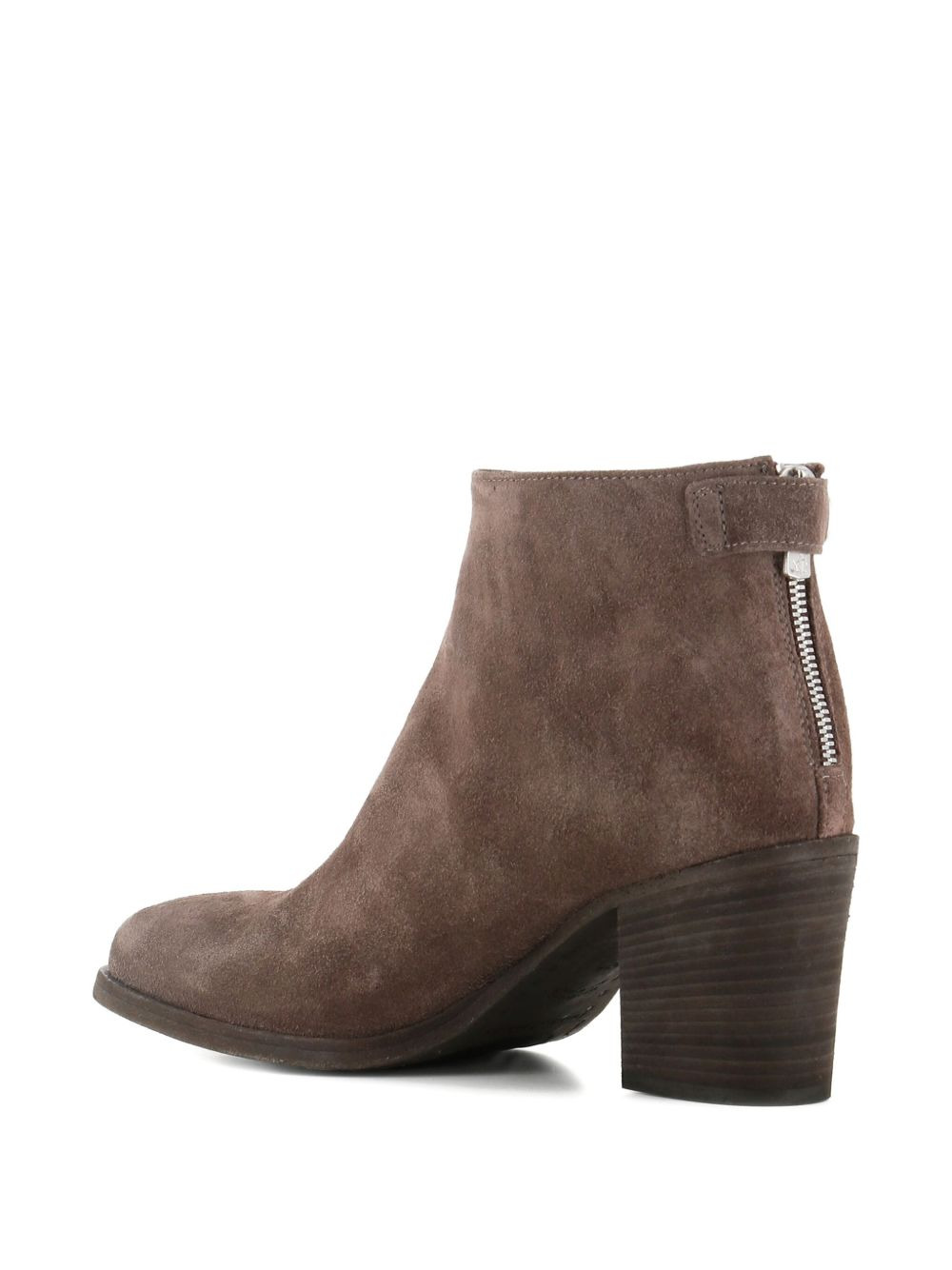 zip-detail block-heel ankle boots - 4