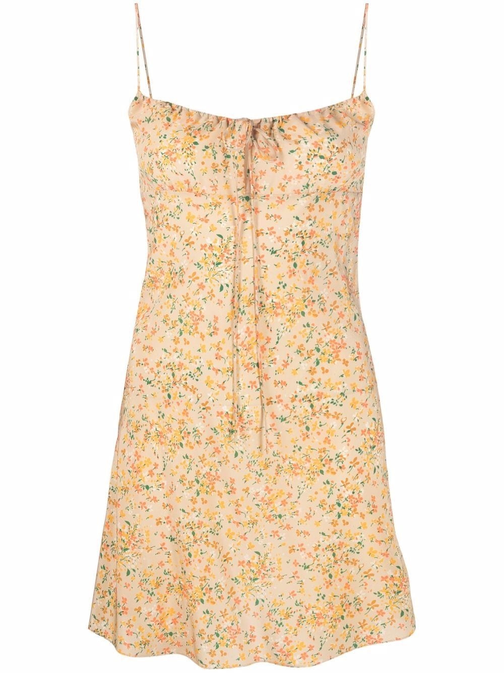 SAINT LAURENT floral-print spaghetti-strap dress farfetch