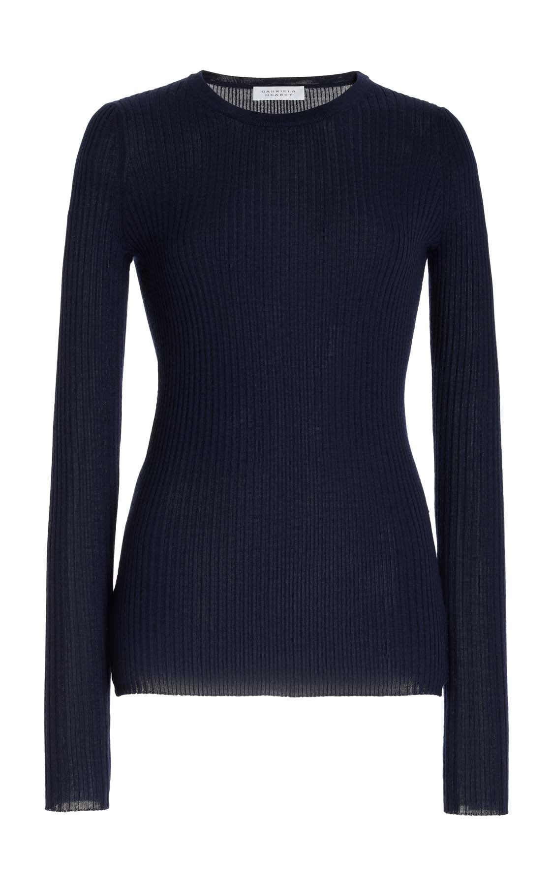 Browning Knit in Dark Navy Silk Cashmere - 1