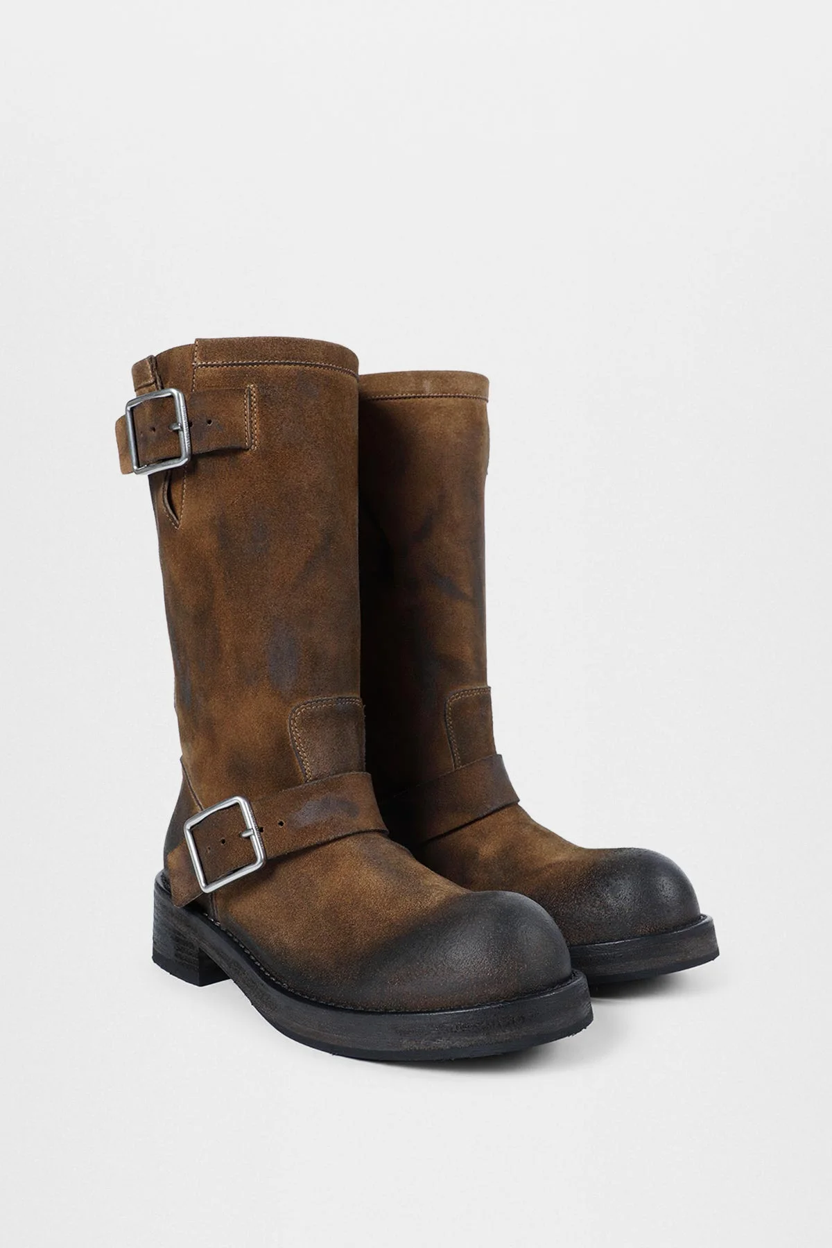 Sarith Engineer Biker Boots with Buckles - 1