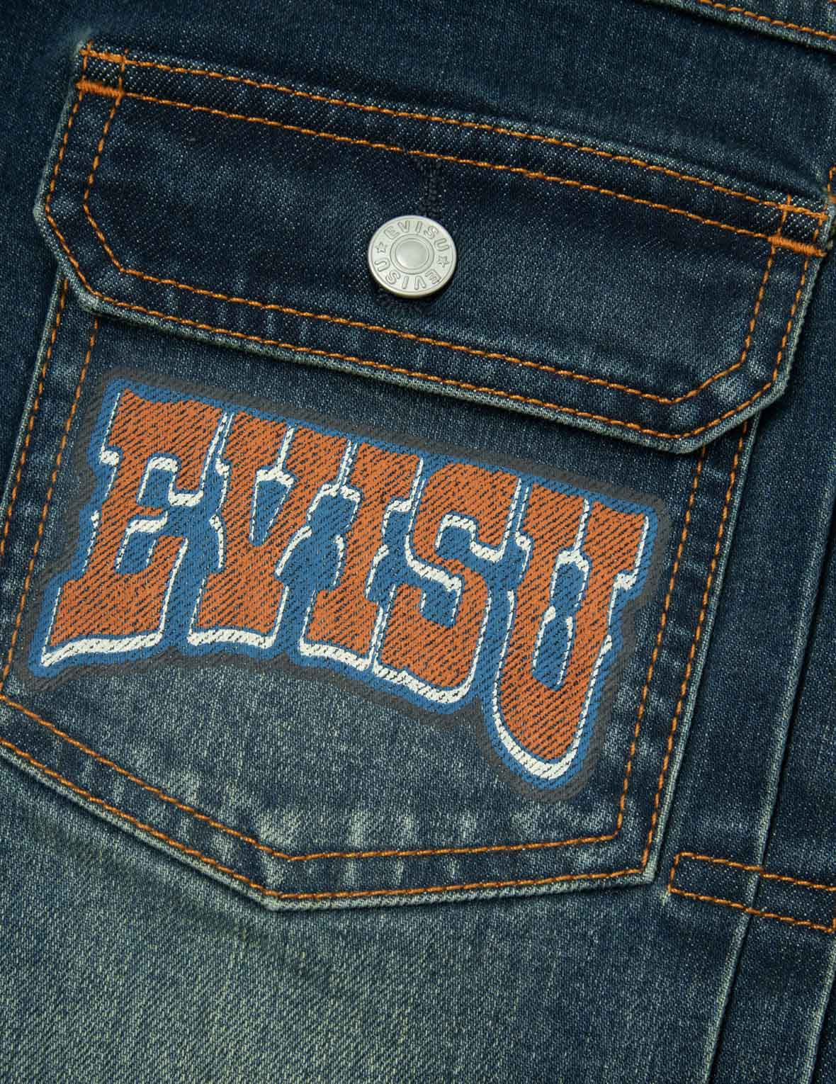 LOGO AND GODHEAD LUCKY SLOT MACHINE EMBROIDERIESRELAX FIT DENIM JACKET - 13