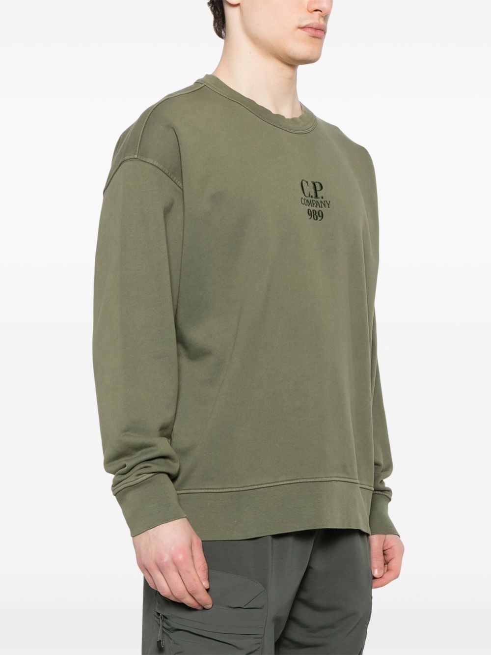 logo-embroidered sweatshirt - 3