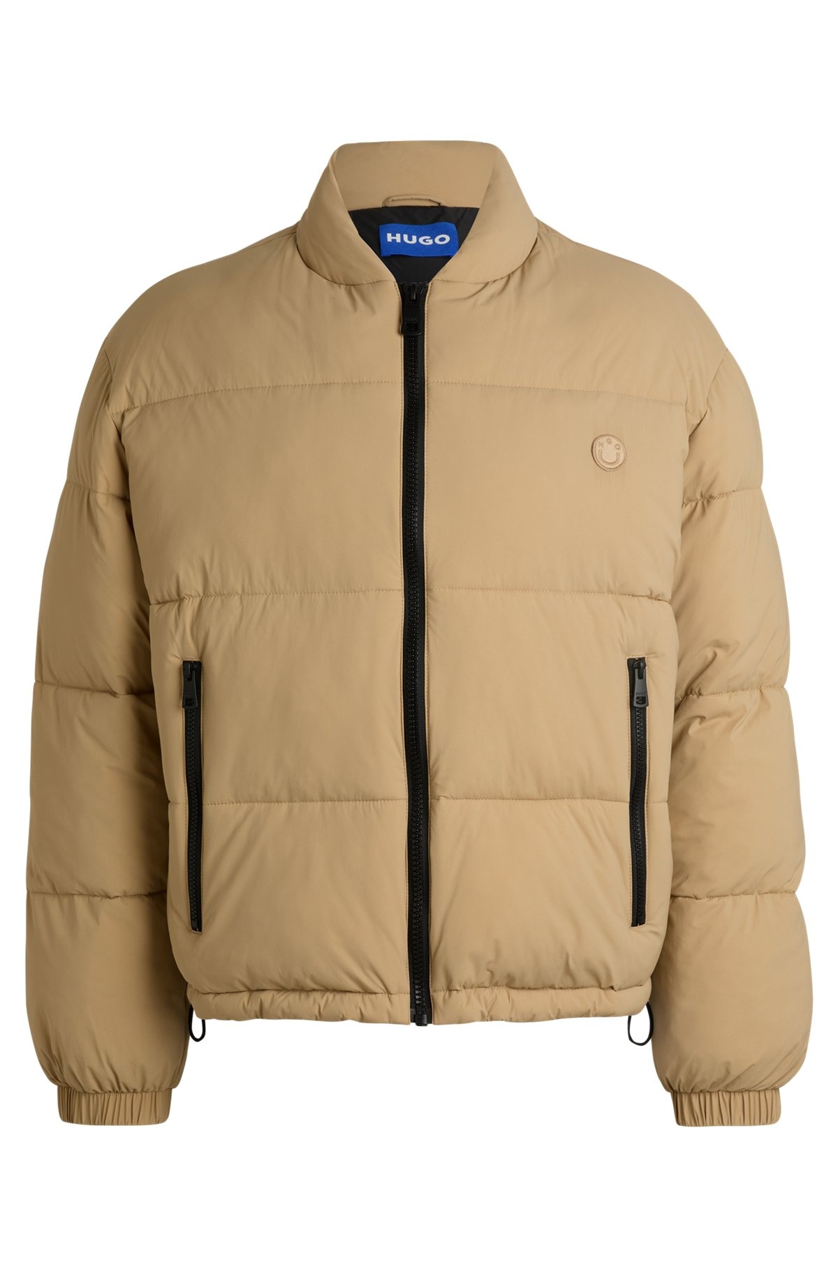 SLIM-FIT WATER-REPELLENT JACKET WITH LOGO BADGE - 1
