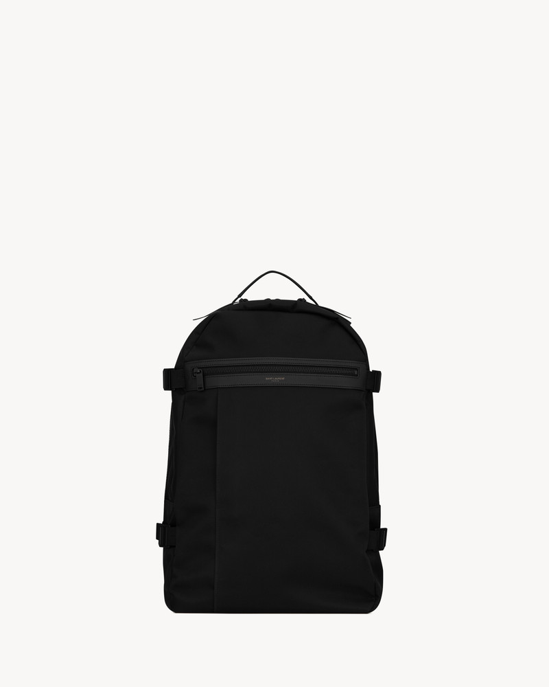 CITY TREKKING BACKPACK IN ECONYL®, SMOOTH LEATHER AND NYLON 1
