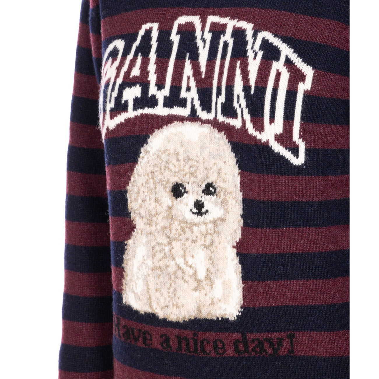 Ganni Women Poodle Graphic Wool Sweater - 3