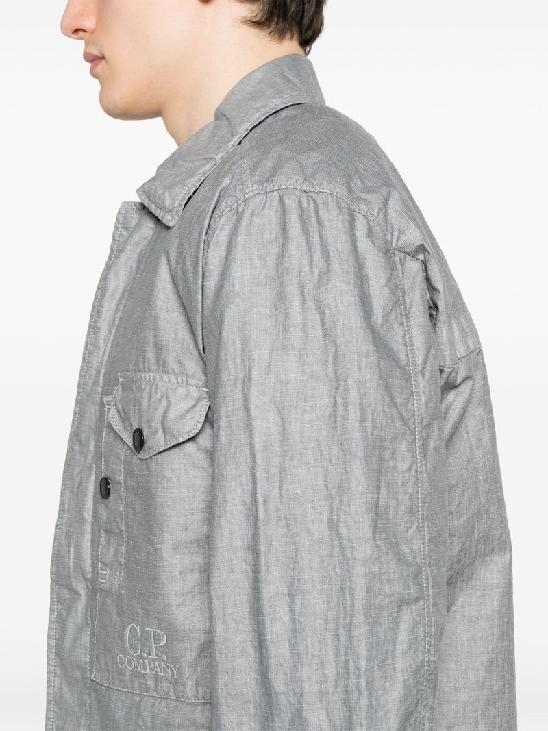 embroidered-logo jacket 5