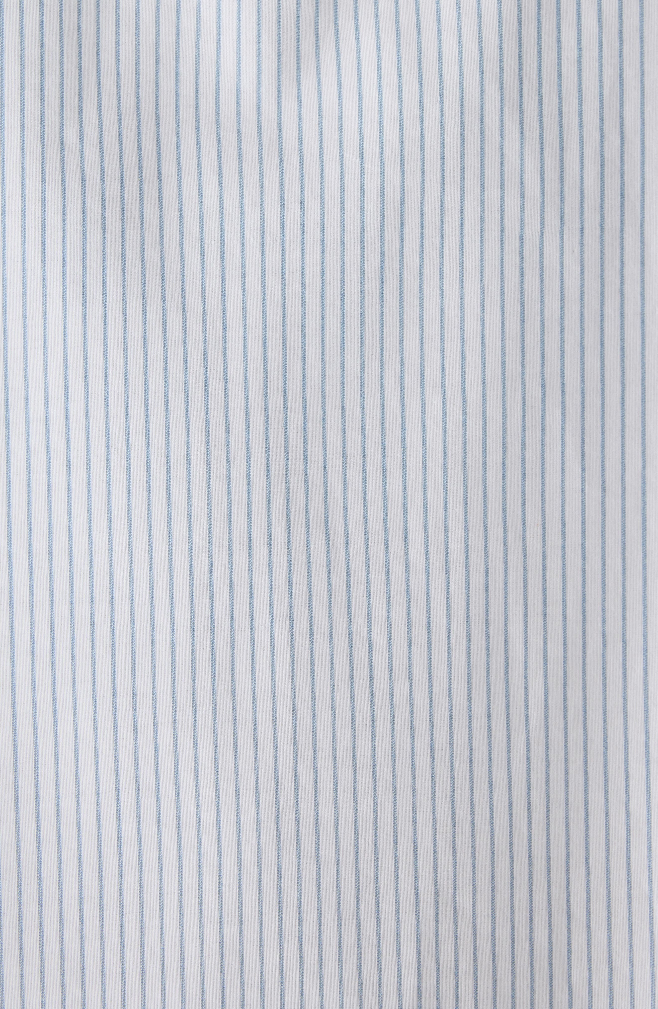 AMI PARIS Boxy Fit Ami de Coeur Stripe Cotton Poplin Button-Up Shirt in 1041 White/blue Note at Nord - 6