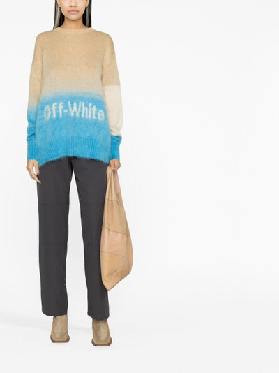 Off-White Helvetica intarsia-knit jumper outlook