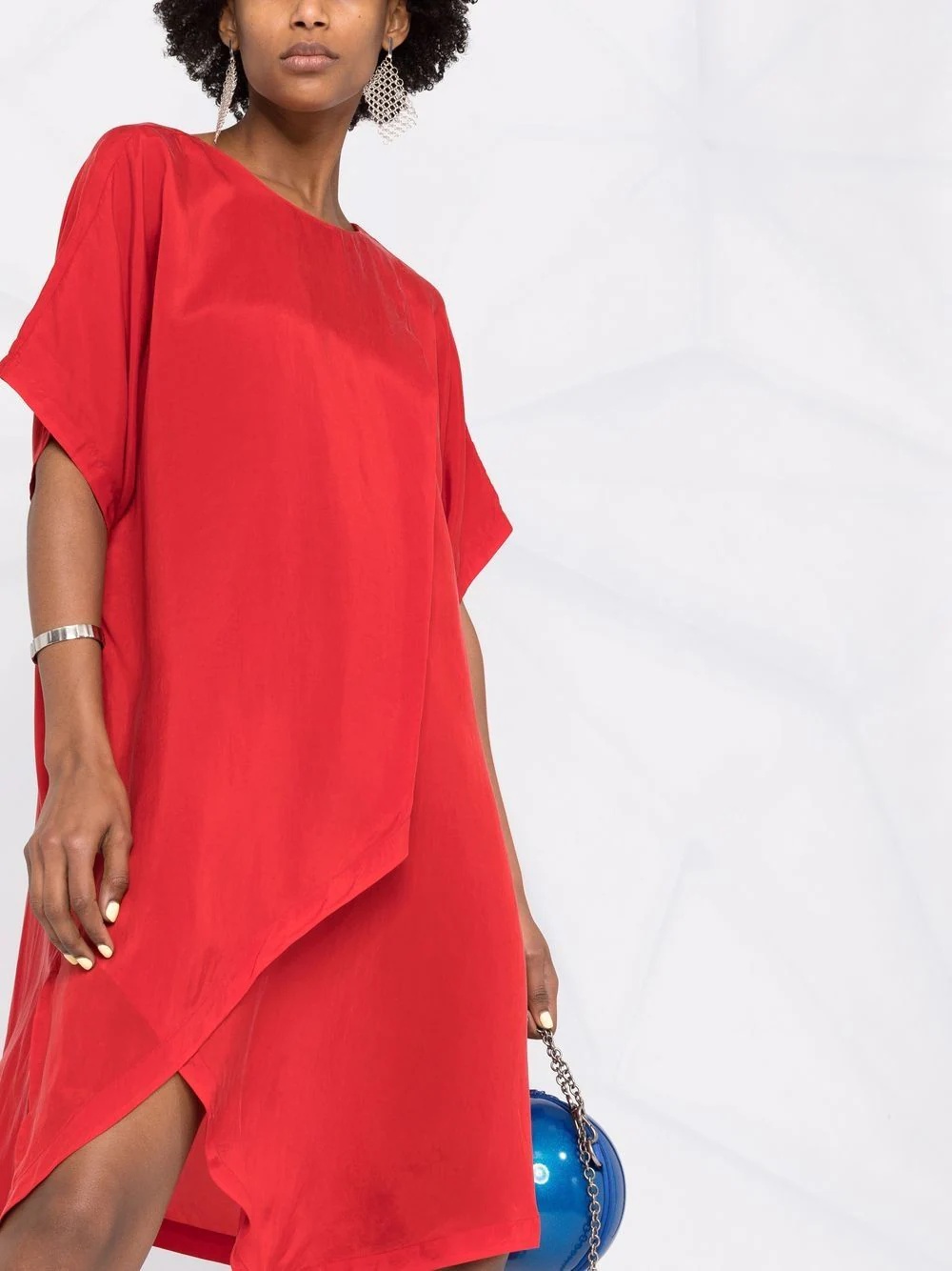 draped midi dress - 5