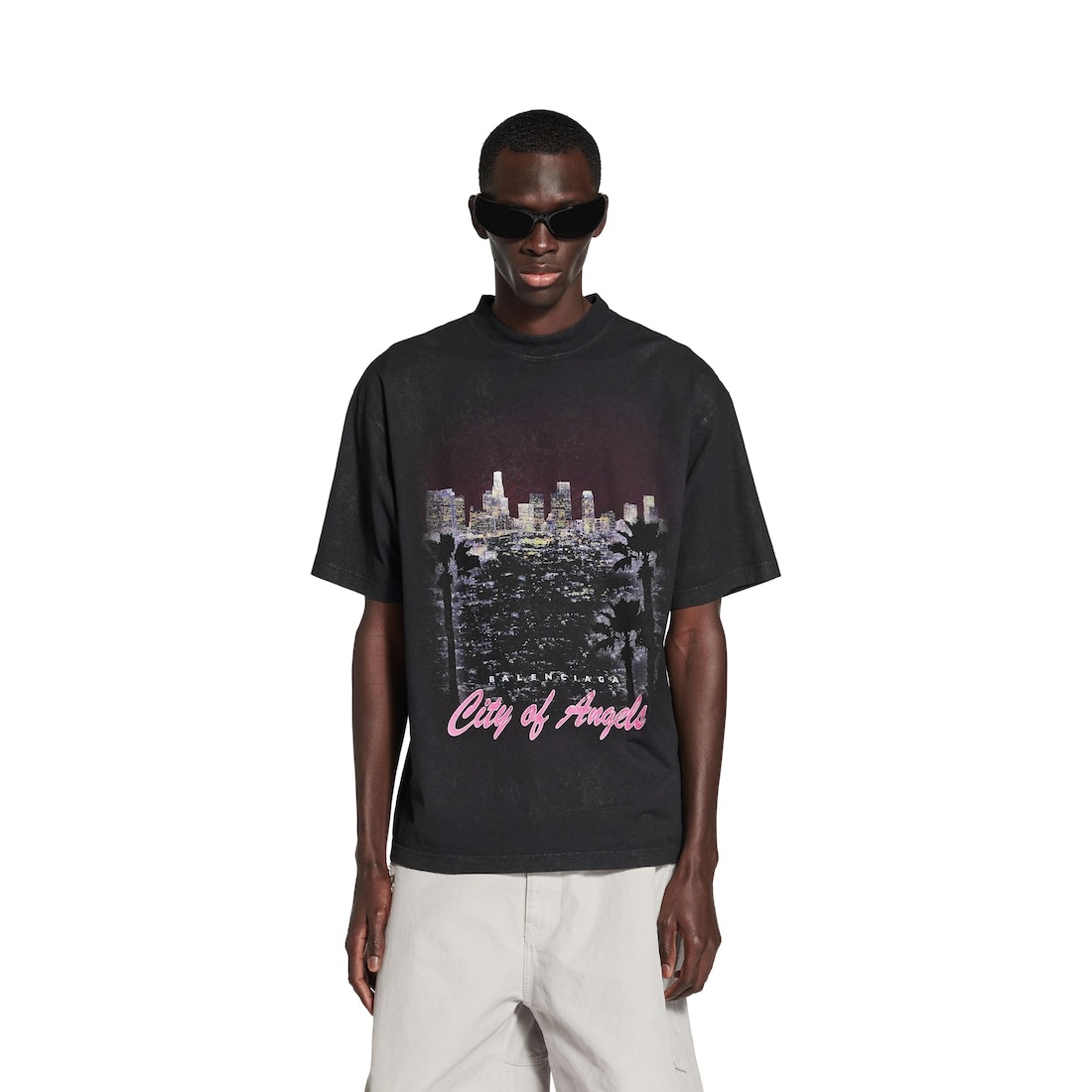 City Of Angels T-shirt Medium Fit in Black Faded - 6