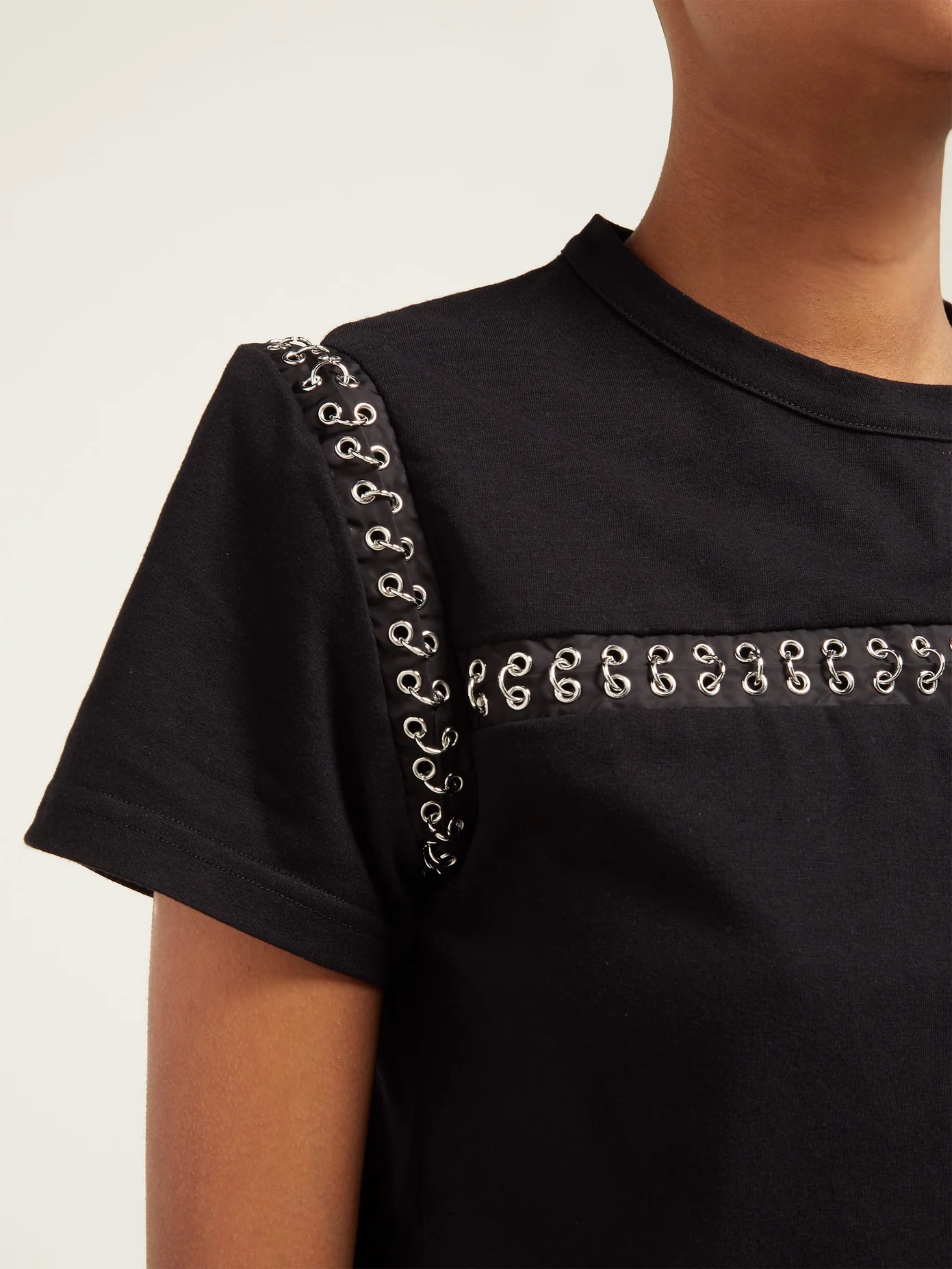 Chain seams cotton T-shirt - 5