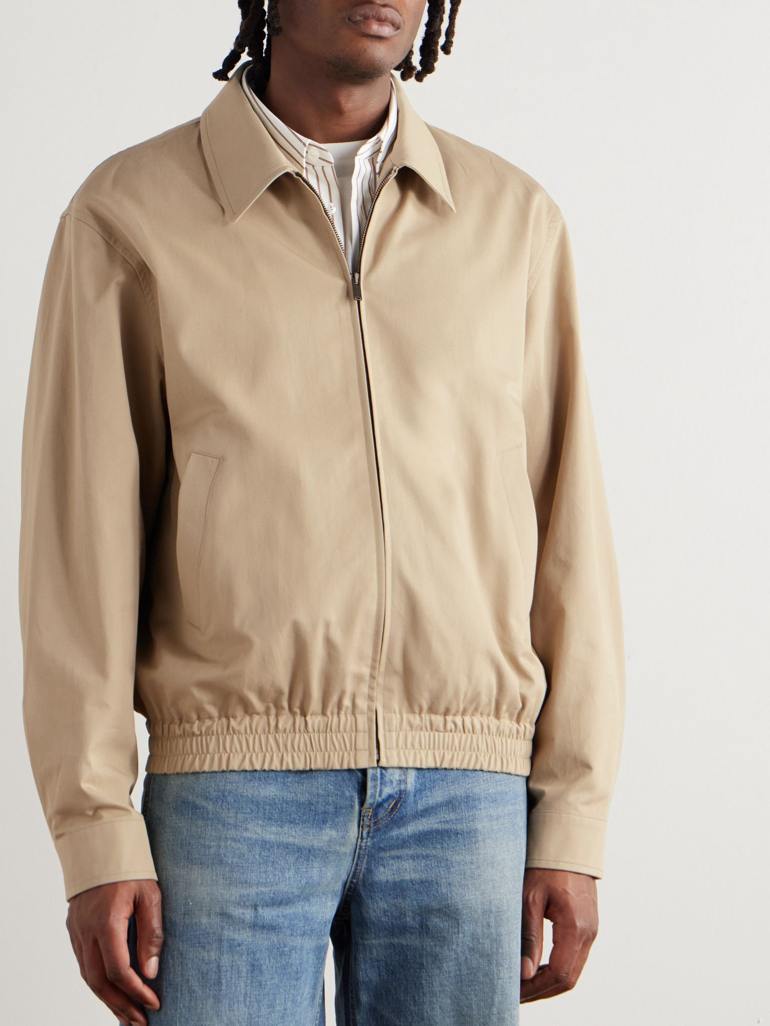 Cotton-Twill Overshirt Beige - 3