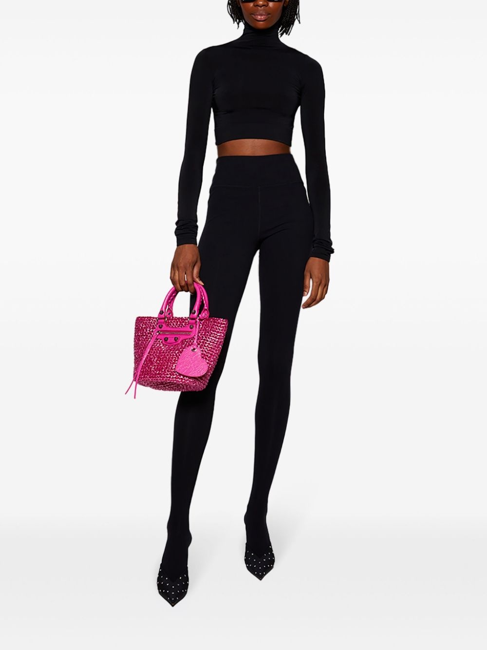 turtleneck cropped top - 2