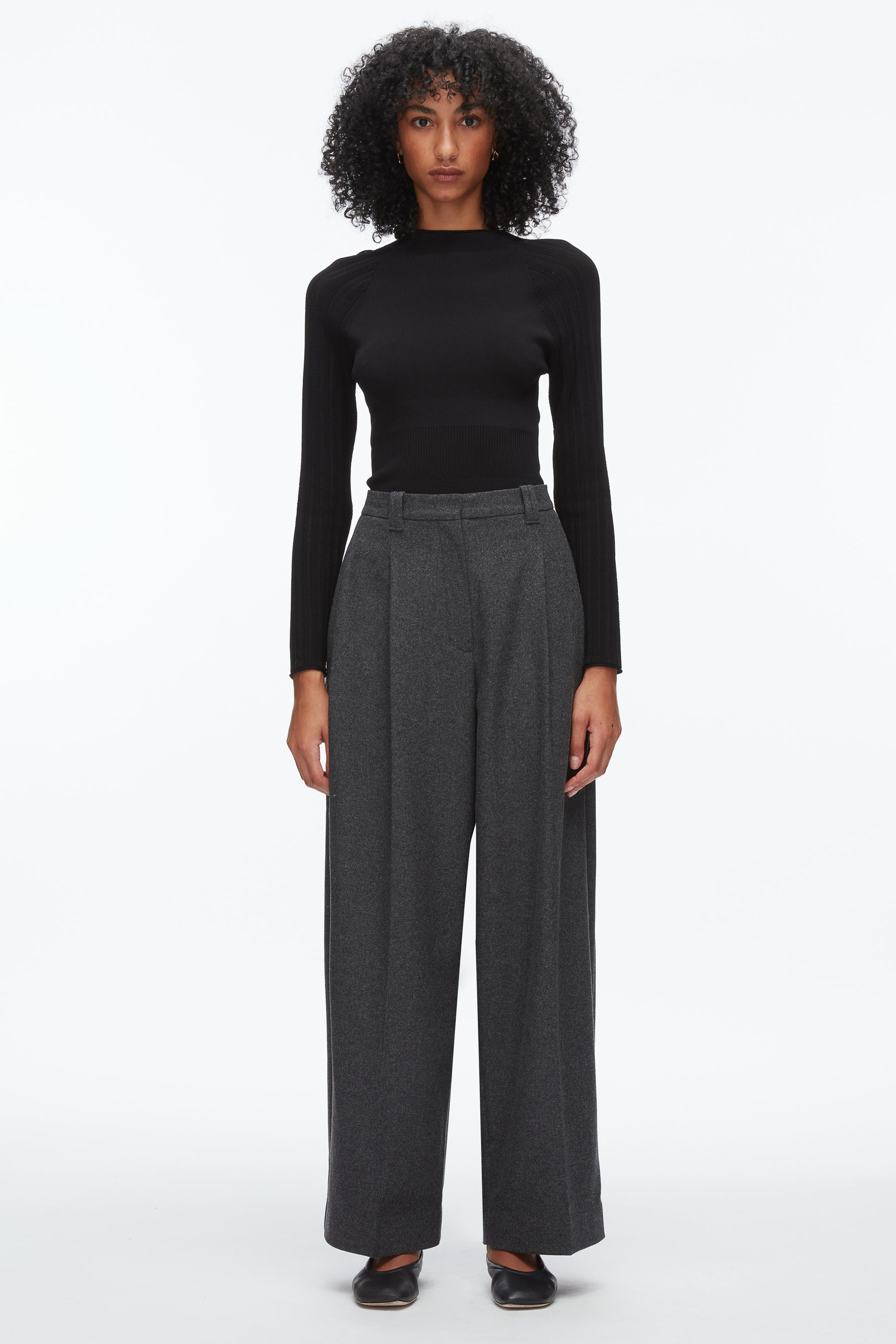 Flannel Double Pleat Trouser - 2