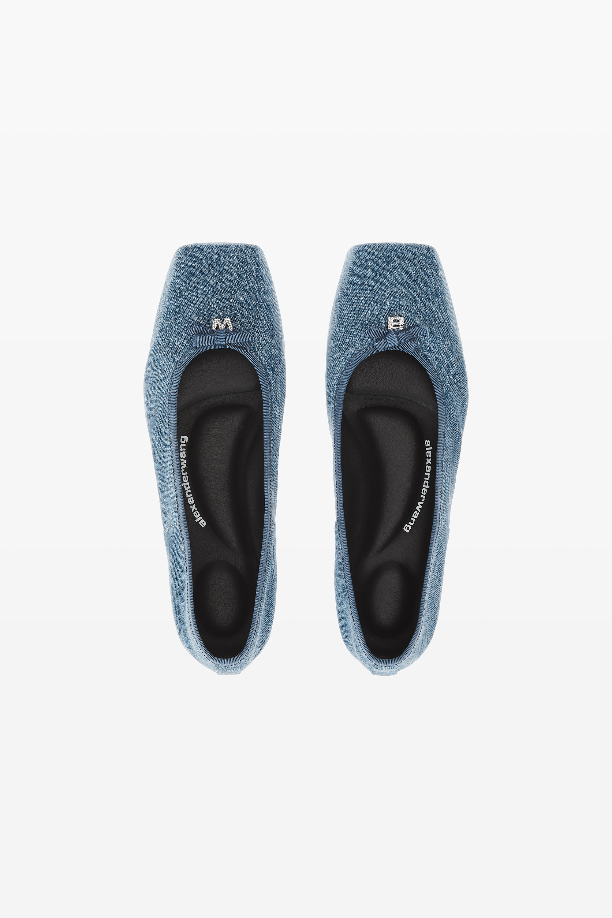 BILLIE FLAT IN WASHED DENIM - 5