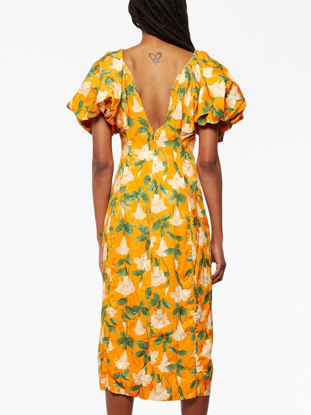 floral-print ruched dress - 5