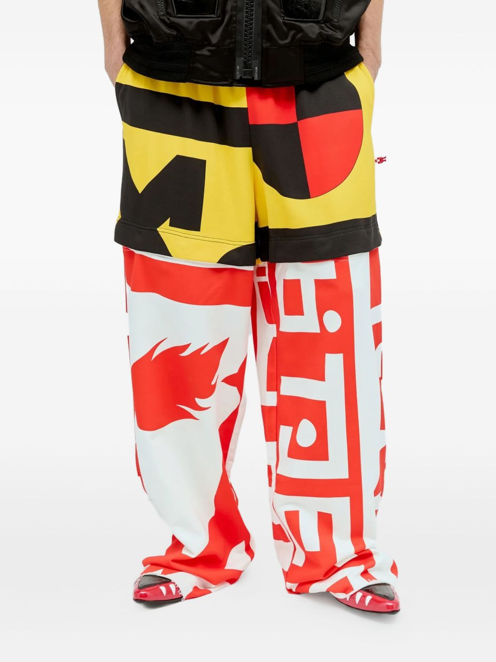patchwork panelled track pants - 3