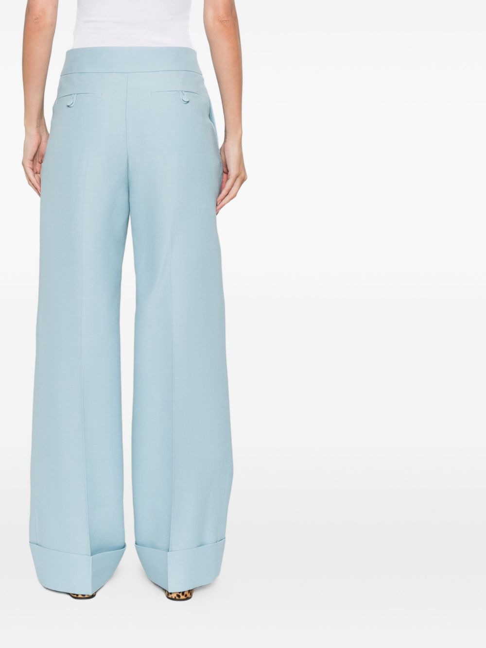 cuffed-hem tailored trousers - 4