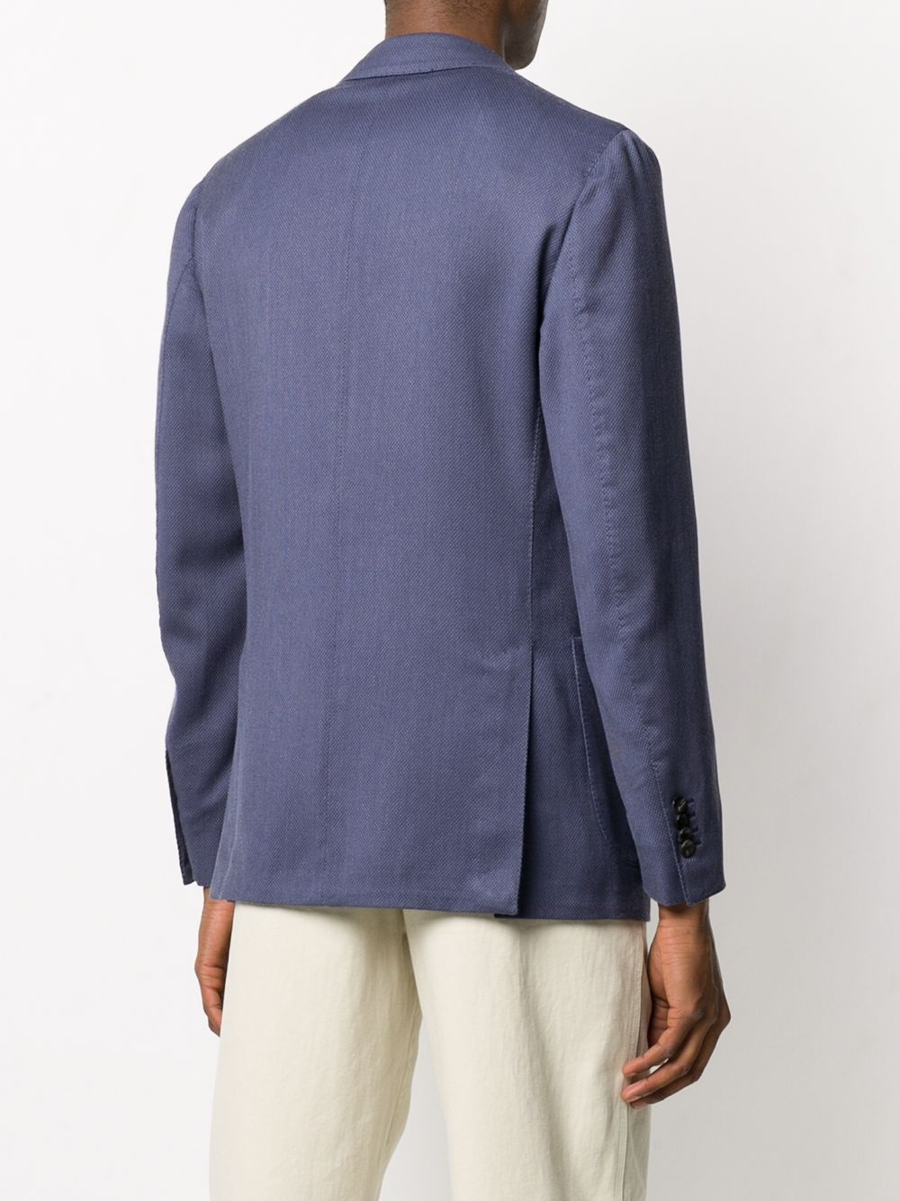 fine knit buttoned blazer - 4