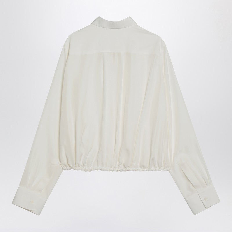 Loewe White Balloon-Sleeve Silk Shirt Women - 2
