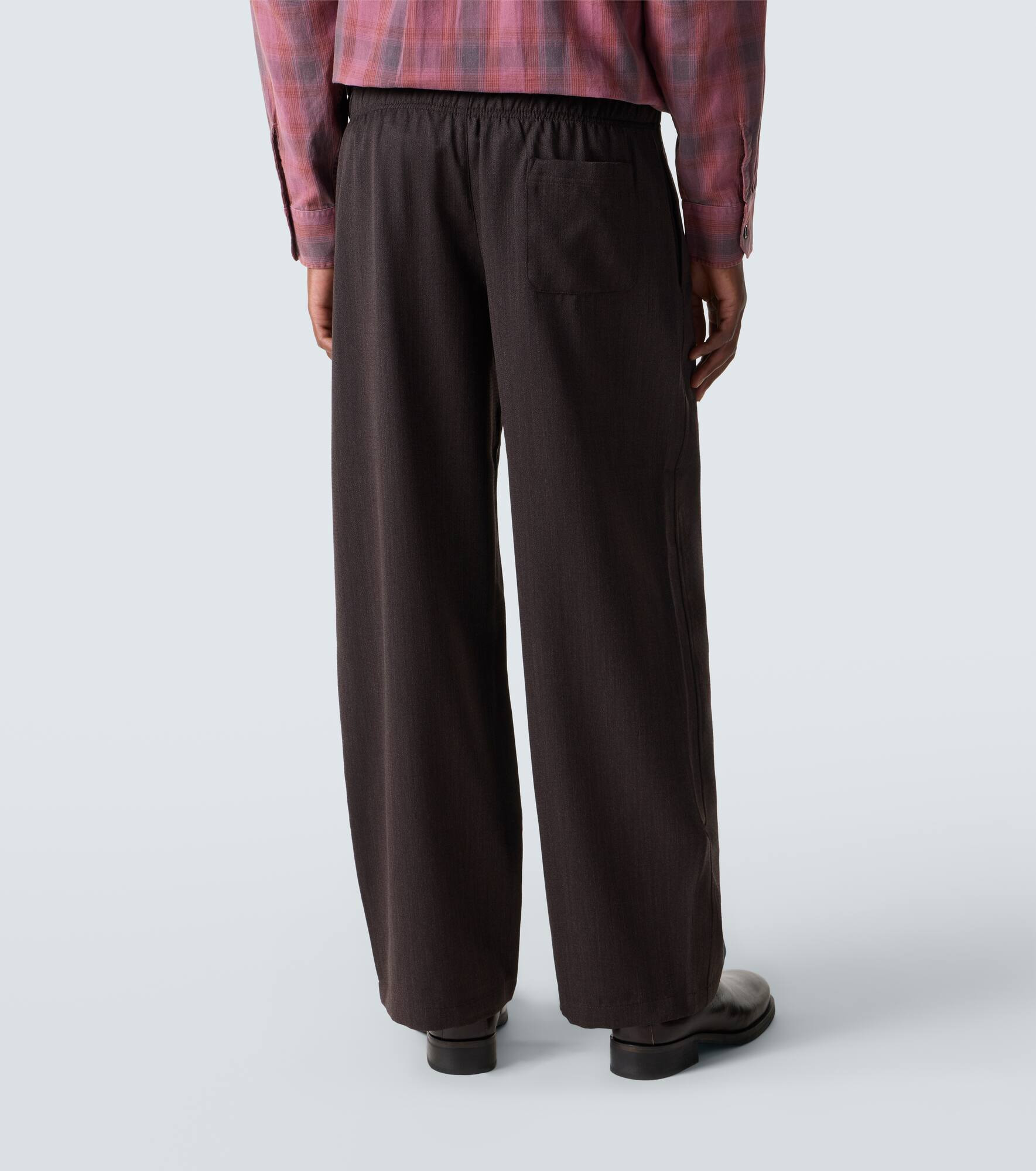 Leisure mid-rise wide-leg wool pants - 4