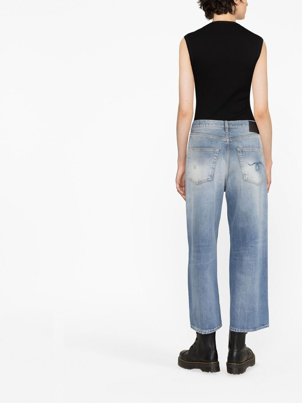 distressed-finish denim jeans - 3