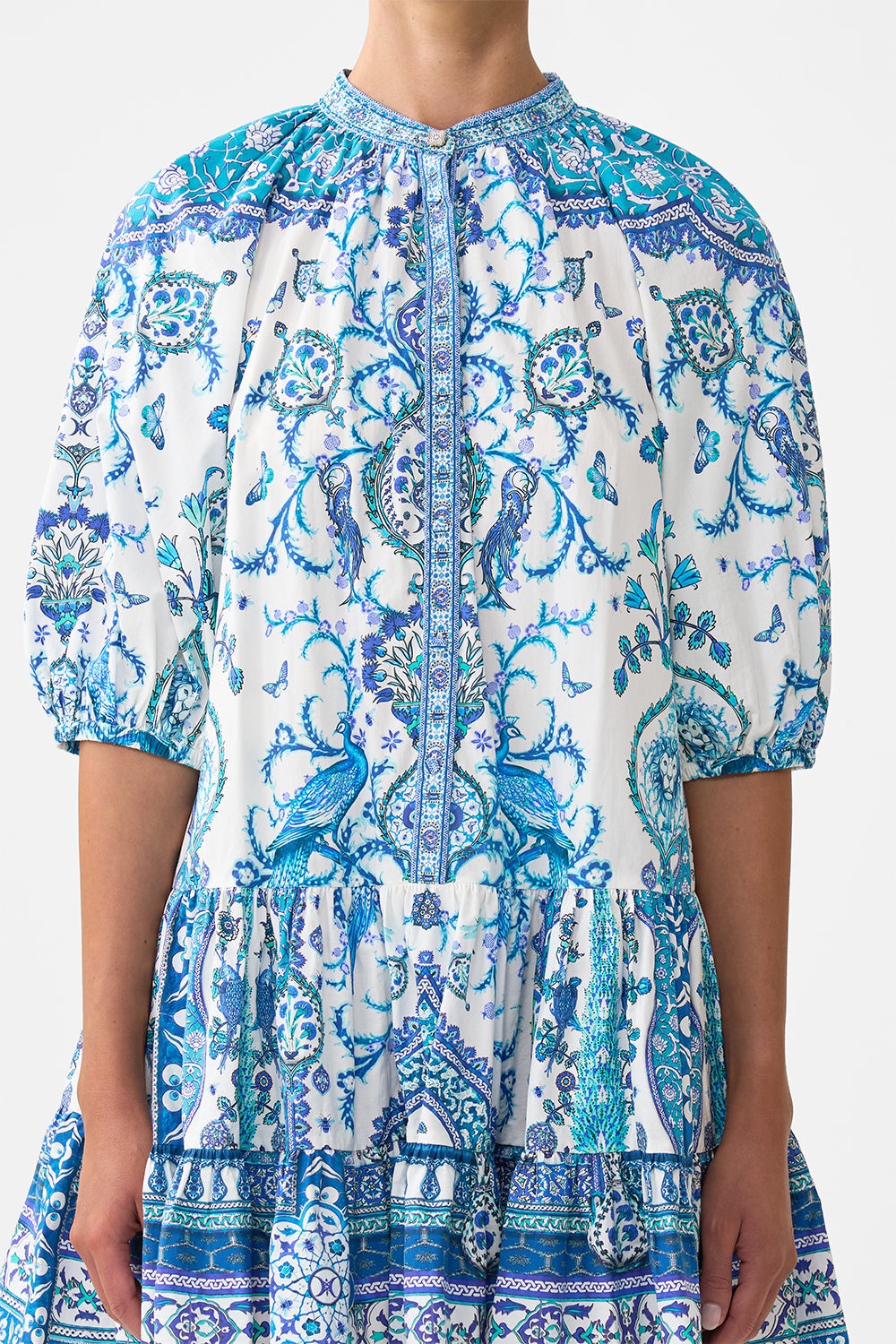 PUFF SLEEVE SHIRT DRESS - 6