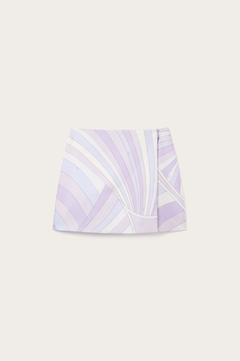 IRIDE PRINT MINI WRAP SKIRT 1