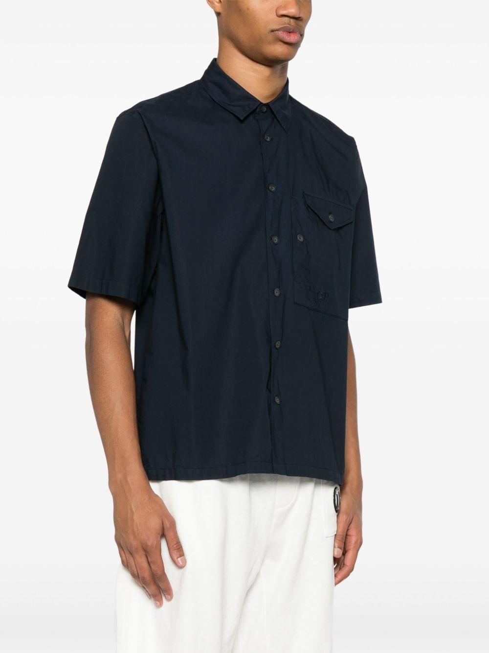 logo-embroidered shirt - 3
