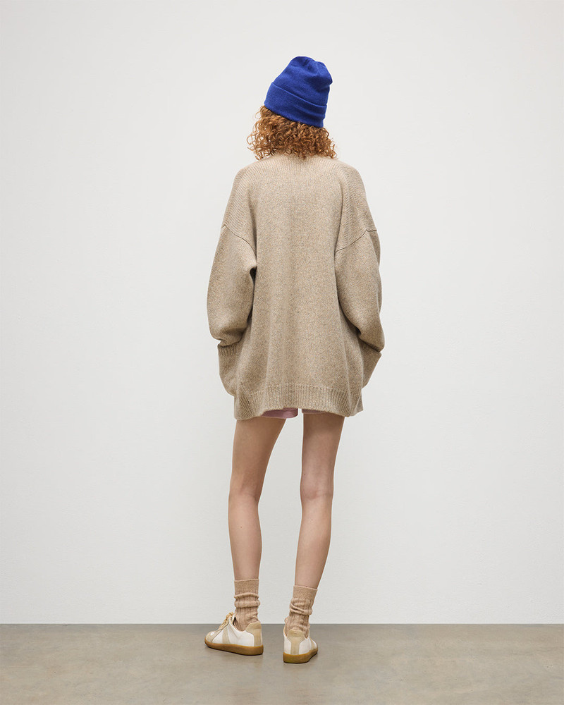 Bay Natural Marl Cashmere & Cotton Cardigan 4
