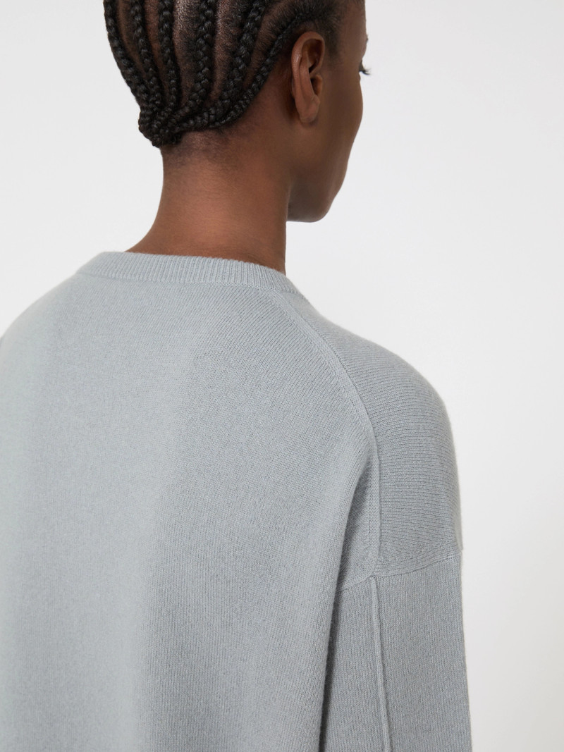 NEBBIE Boxy-fit wool and cashmere sweater - LIGHT BLUE 6