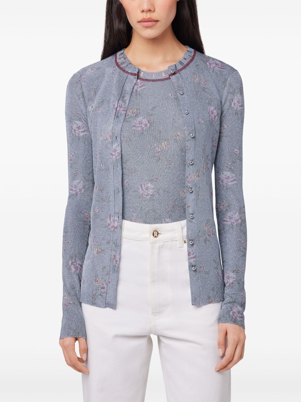 floral-print cardigan - 5