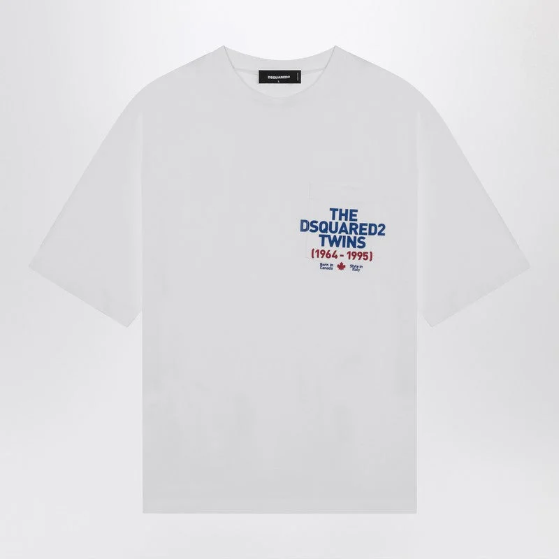Dsquared2 White Cotton T-Shirt With Logo Men - 1