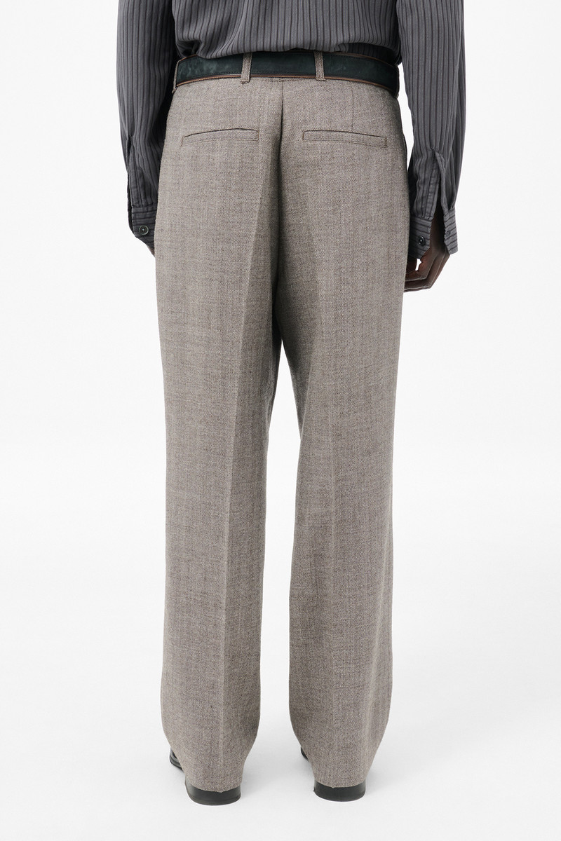 Borrowed Chino Brown Natural Herringbone 6