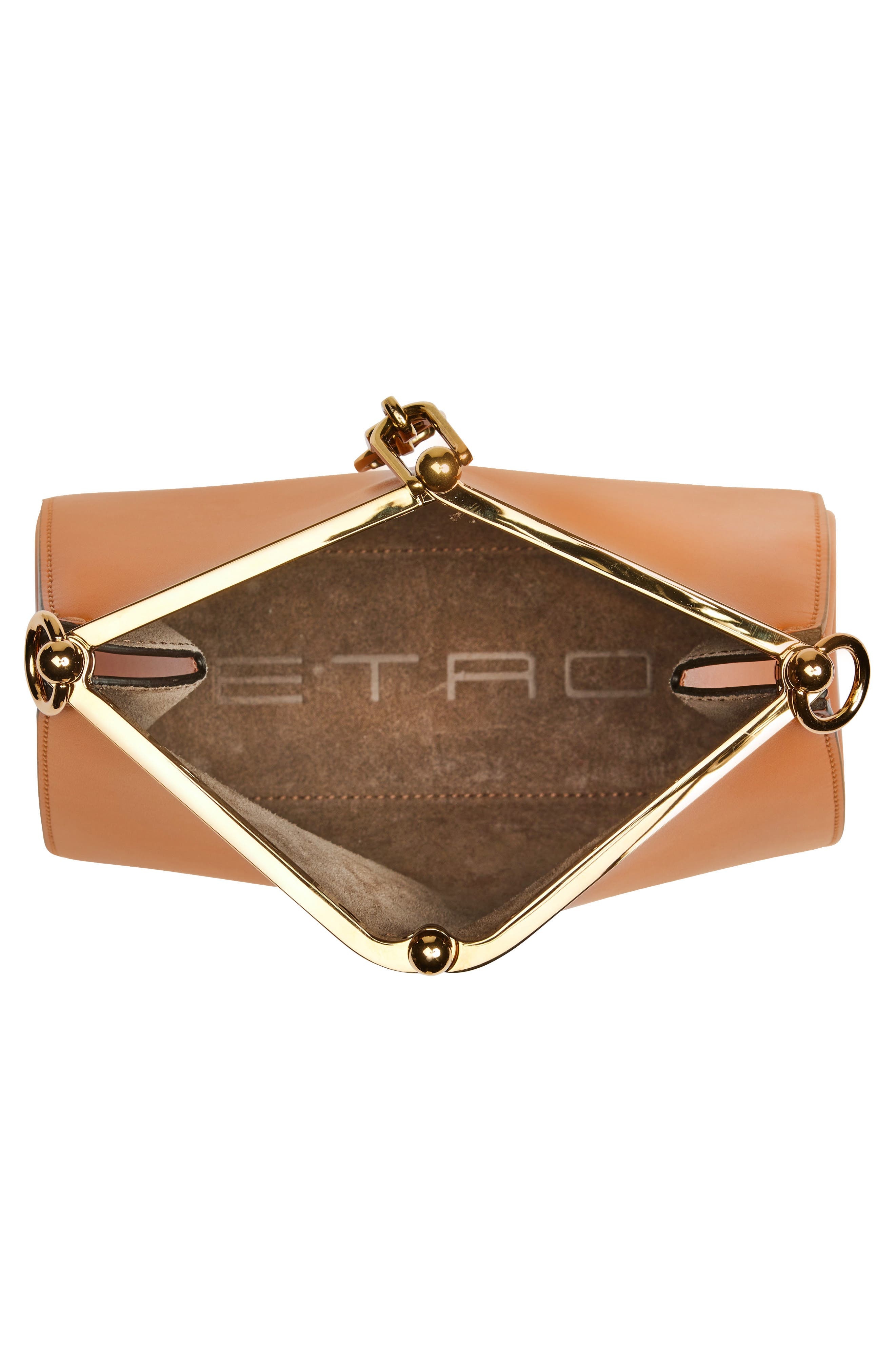 Etro Small Vela Leather Shoulder Bag in Arancione at Nordstrom - 4