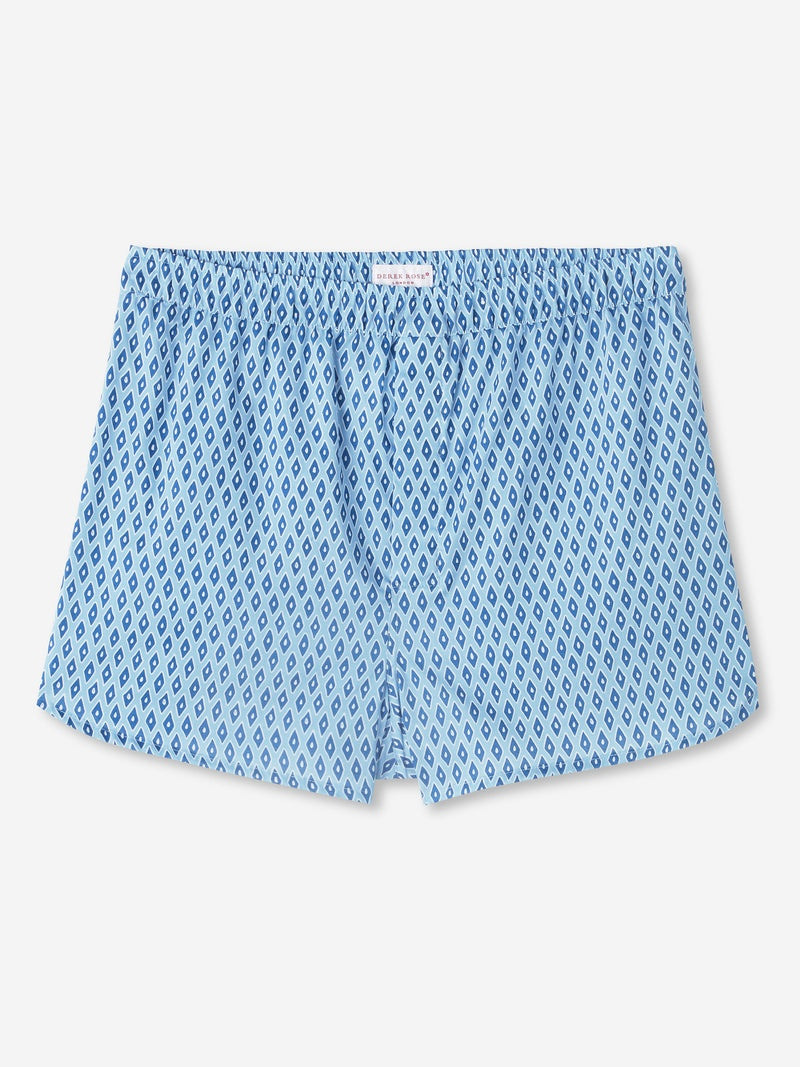 Men's Modern Fit Boxers Nelson 87 Cotton Batiste Blue 1
