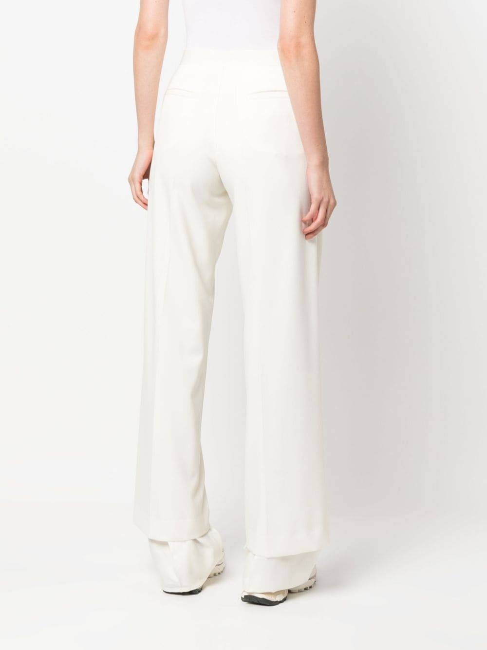 high-waisted flared trousers - 4