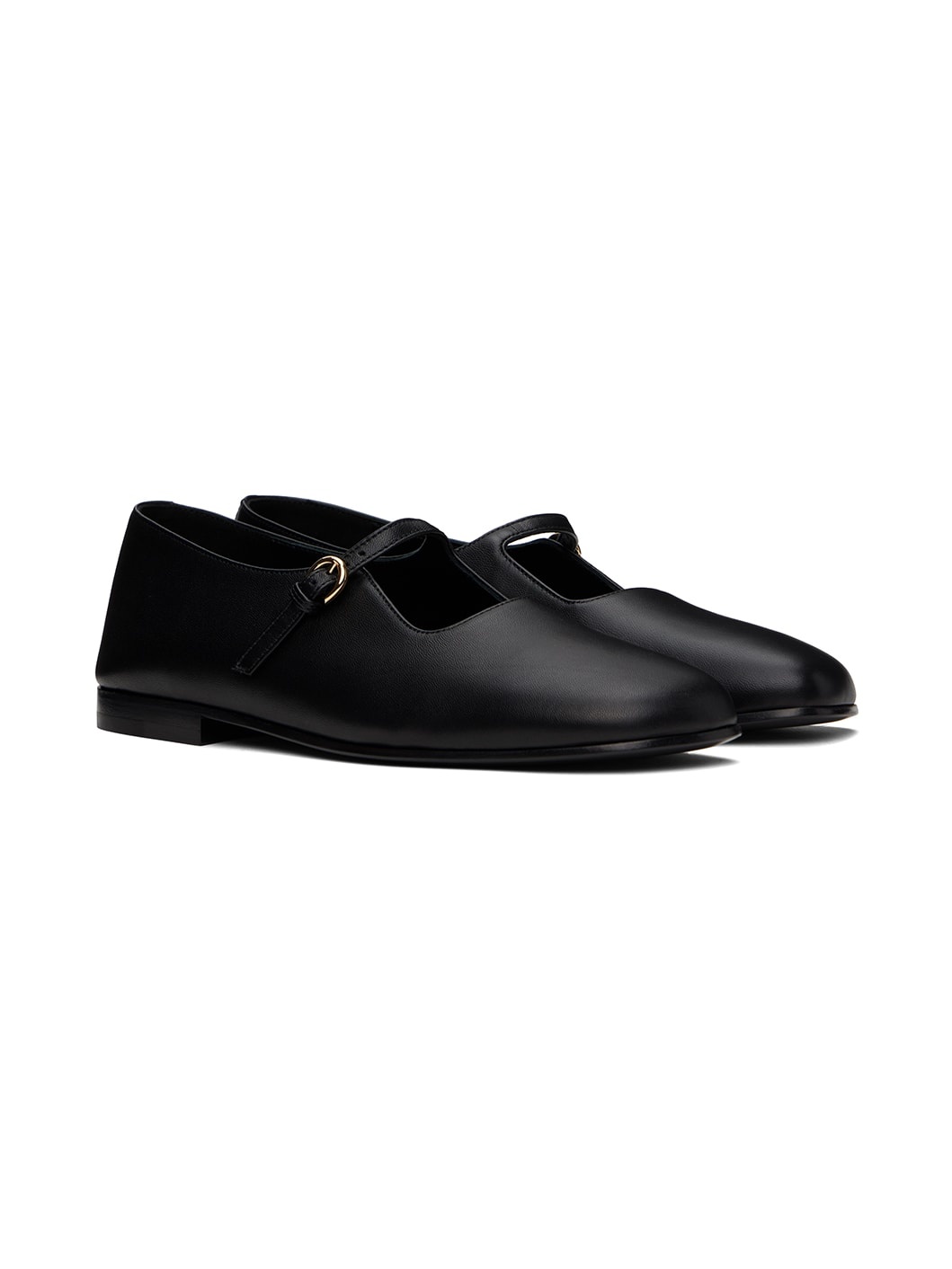 CO Black Square Toe Mary Jane Ballerina Flats | REVERSIBLE