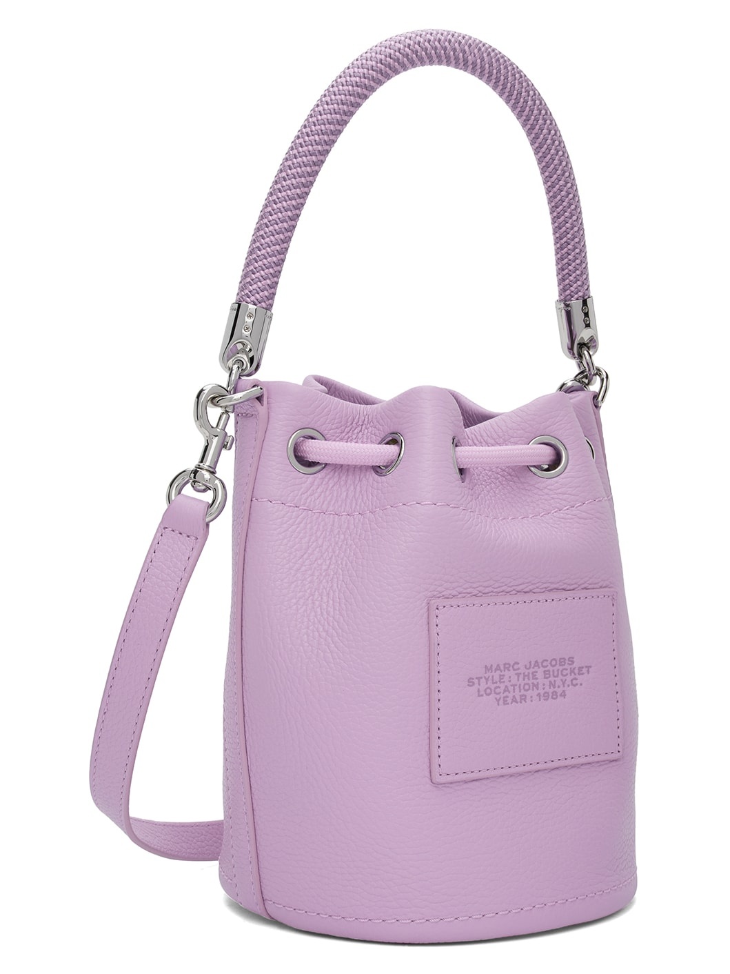 Purple 'The Leather Bucket' Bag - 3