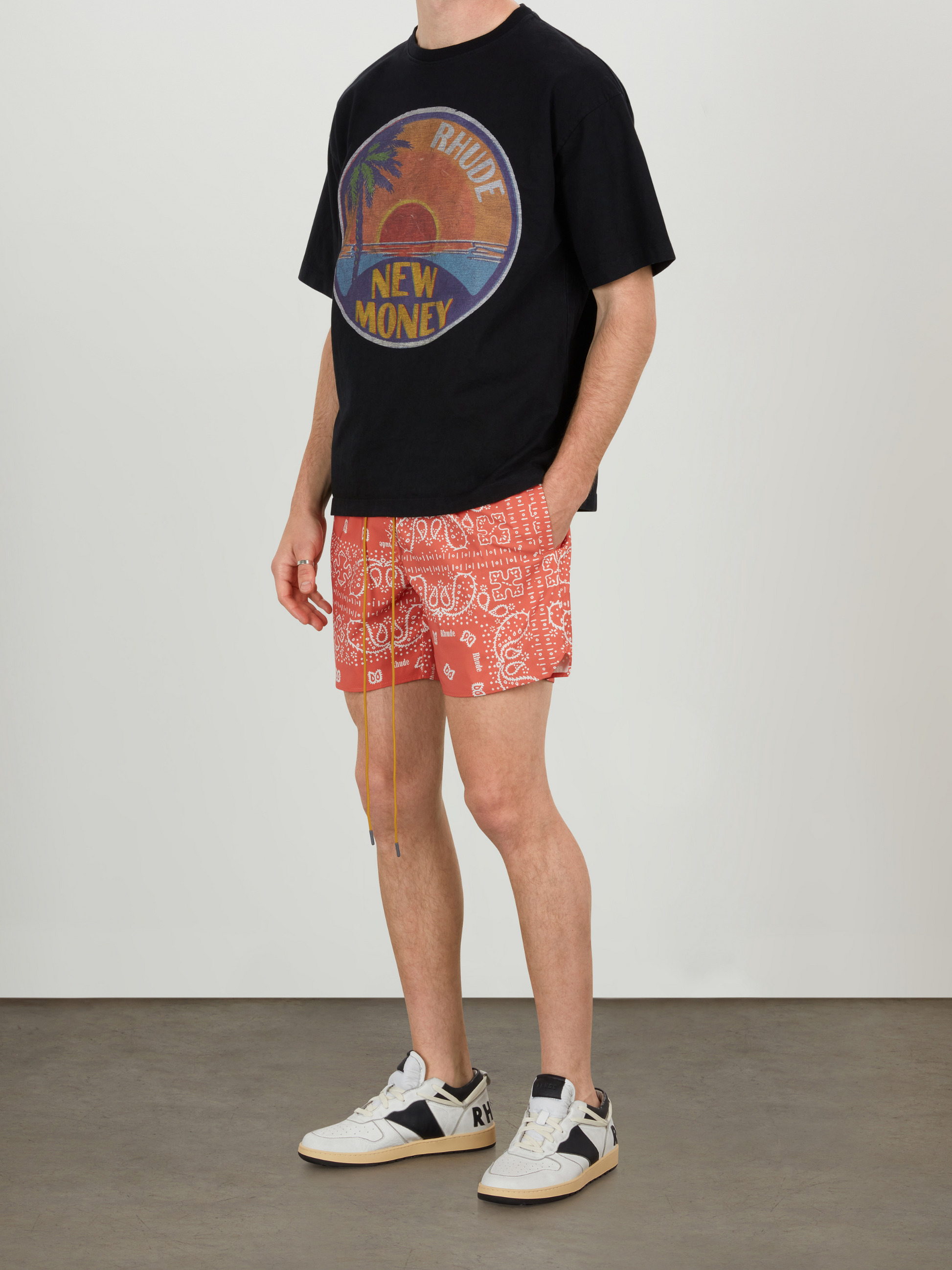 BANDANA PRINT SWIM TRUNKS - 5