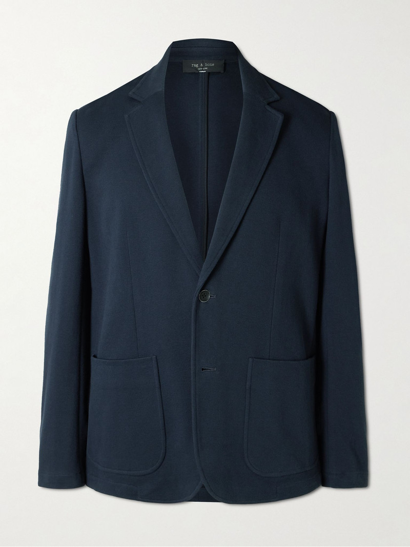 Butler Cotton-Blend Piqué Blazer Navy 1