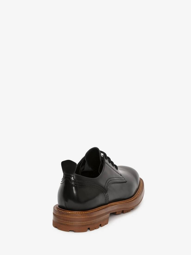 Alexander McQueen Worker Lace-up in Black outlook