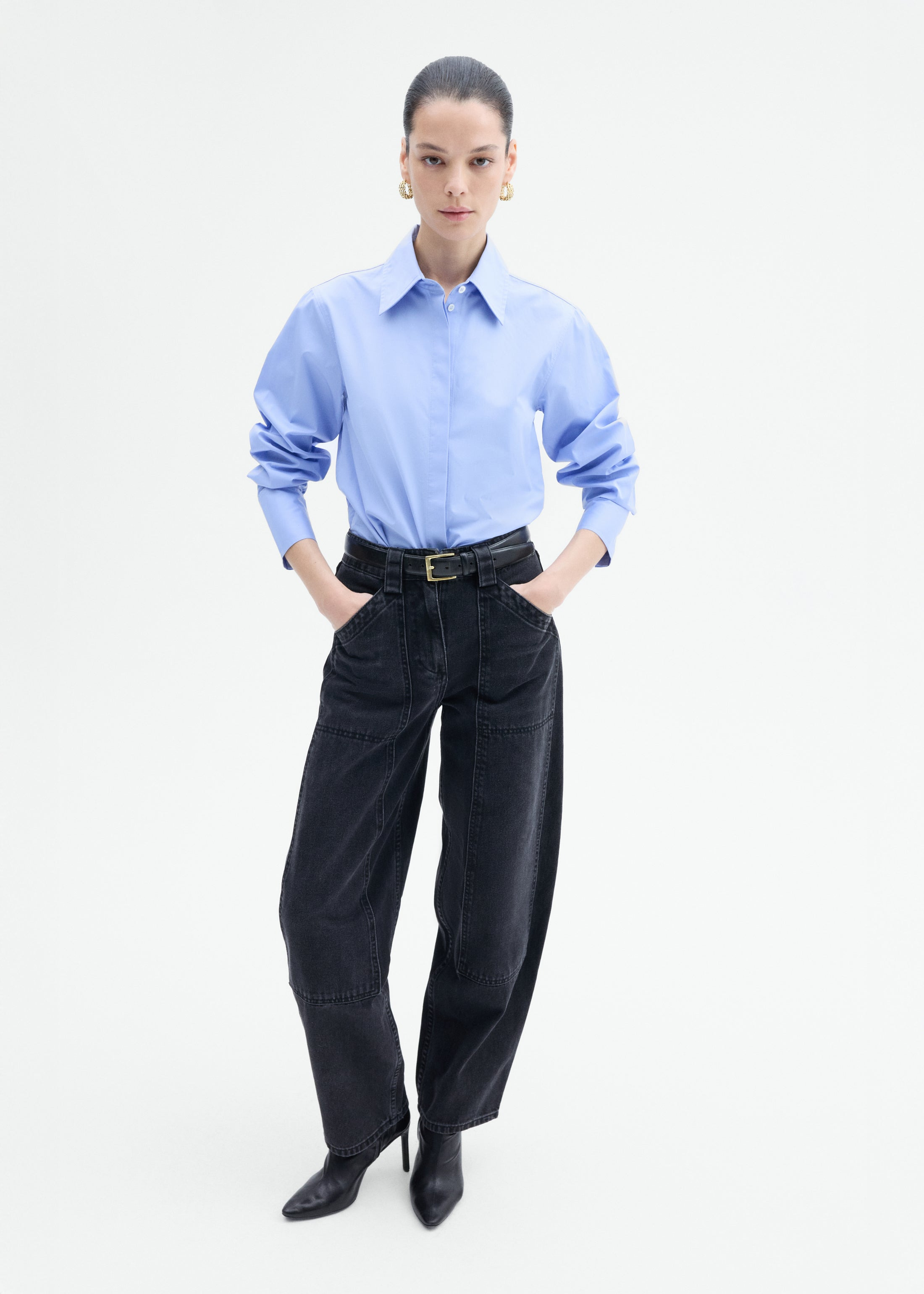 Fitted Shirt in Cotton Poplin - 6