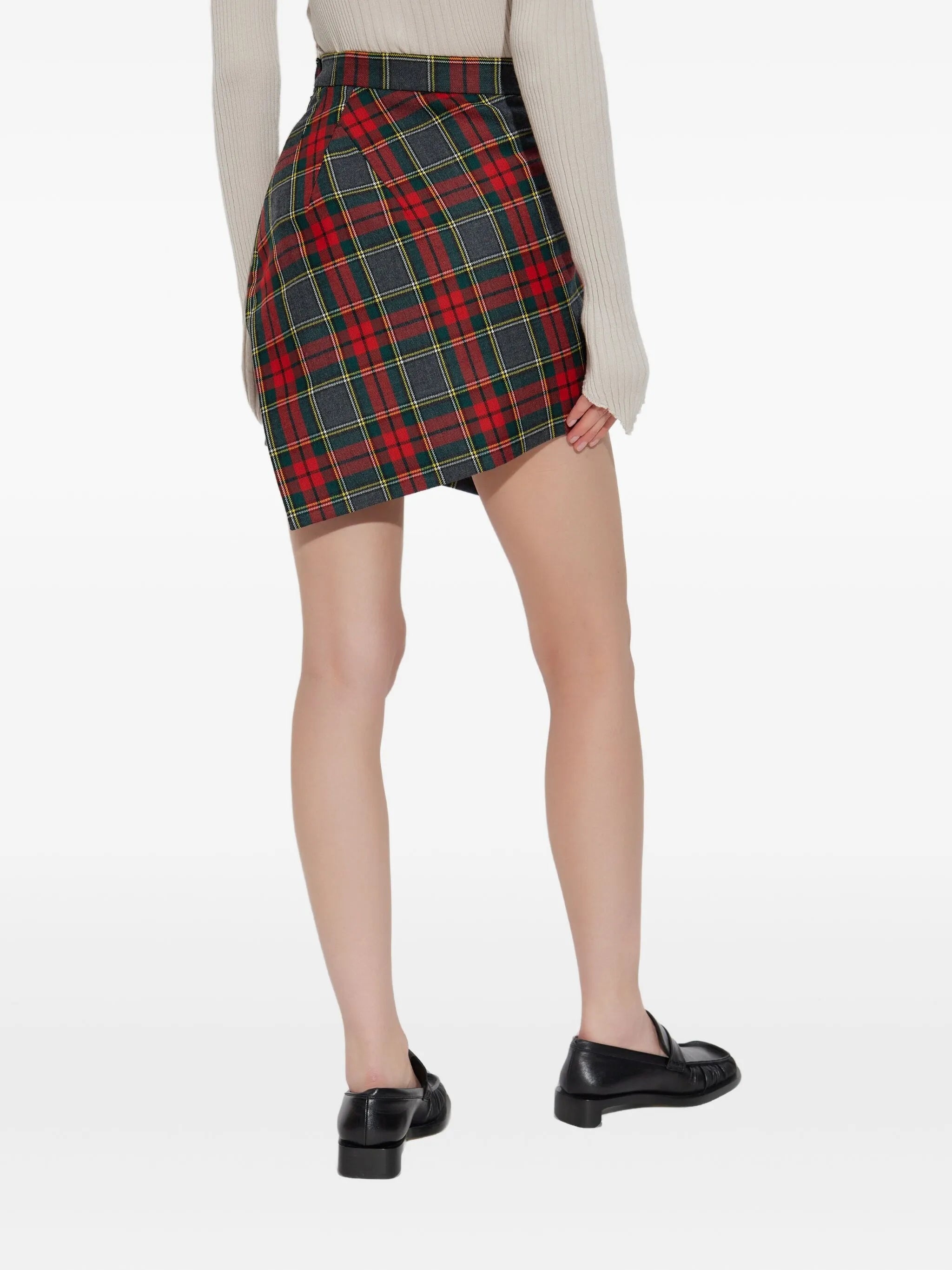 Vivienne Westwood Asymmetric Plaid Mini Skirt - 5
