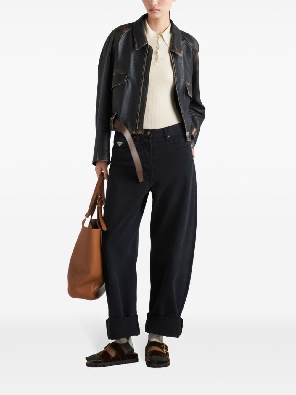 wide-leg selvedge jeans - 2