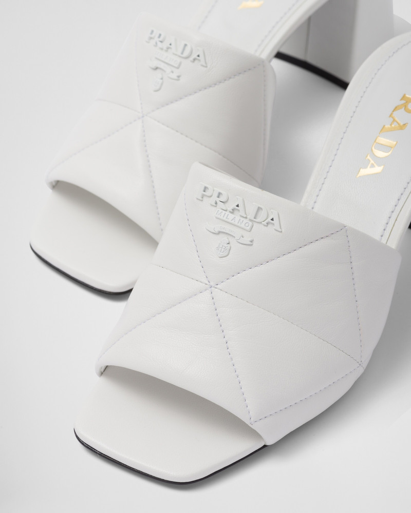 Quilted nappa leather heeled sandals 6